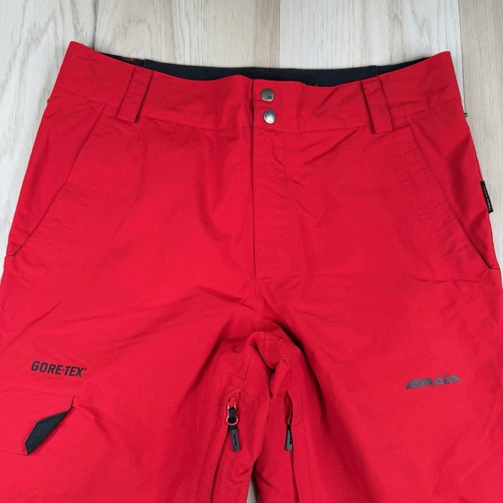 Armada Outerwear Ski Pants Red GoreTex Recco Snowboard Vented Men's Size L Large